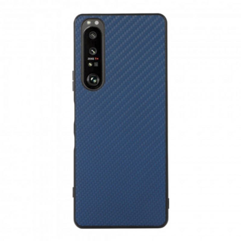 Θήκη Sony Xperia 1 III Εφέ Δέρματος Υφή Ανθρακόνημα