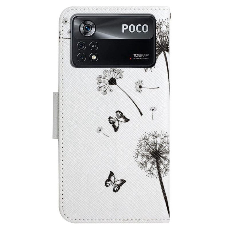 Κάλυμμα Poco X4 Pro 5G με κορδονι Lanyard Love Dandelions