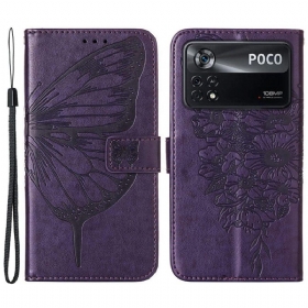 Κάλυμμα Poco X4 Pro 5G με κορδονι Μπαρόκ Strappy Butterfly