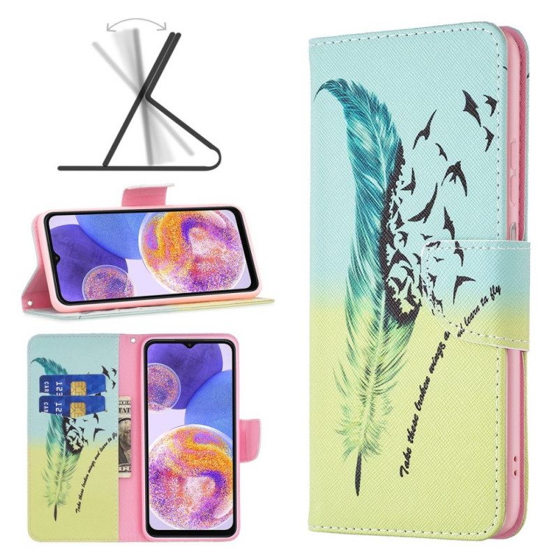 δερματινη θηκη Samsung Galaxy M23 5G Μαθαίνω Να Πετάω