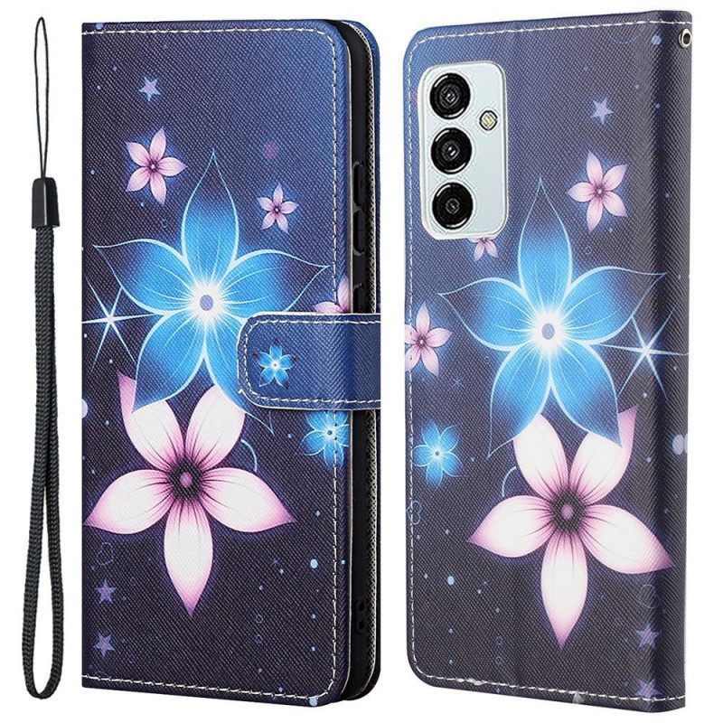 δερματινη θηκη Samsung Galaxy M23 5G Σεληνιακά Λουλούδια
