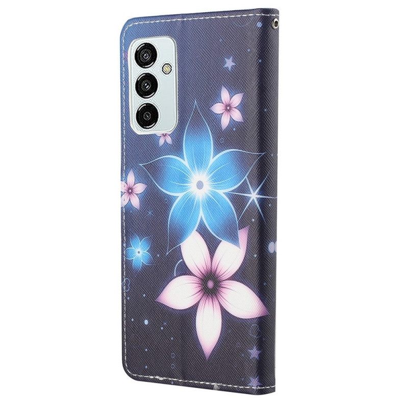 δερματινη θηκη Samsung Galaxy M23 5G Σεληνιακά Λουλούδια