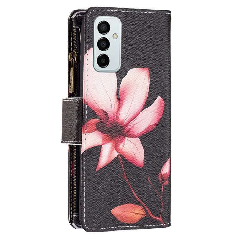 Κάλυμμα Samsung Galaxy M23 5G Πορτοφόλι Και Λουλούδι Κορδόνι