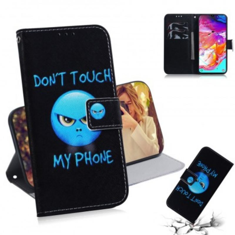δερματινη θηκη Samsung Galaxy A70 Emoji Τηλέφωνο