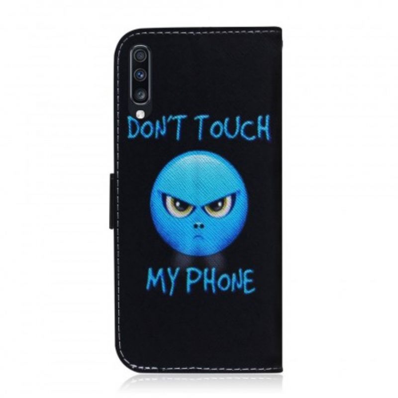 δερματινη θηκη Samsung Galaxy A70 Emoji Τηλέφωνο