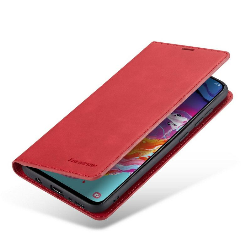 θηκη κινητου Samsung Galaxy A70 Θήκη Flip Δερμάτινο Εφέ Forwenw