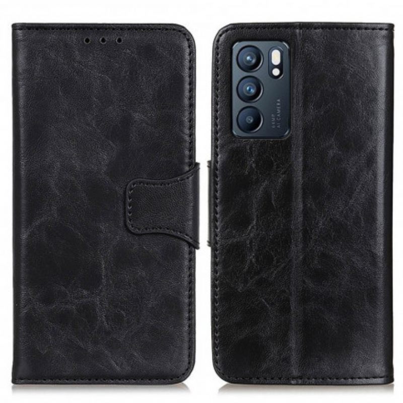 δερματινη θηκη Oppo Reno 6 5G Δερμάτινο Σπαστό Κούμπωμα