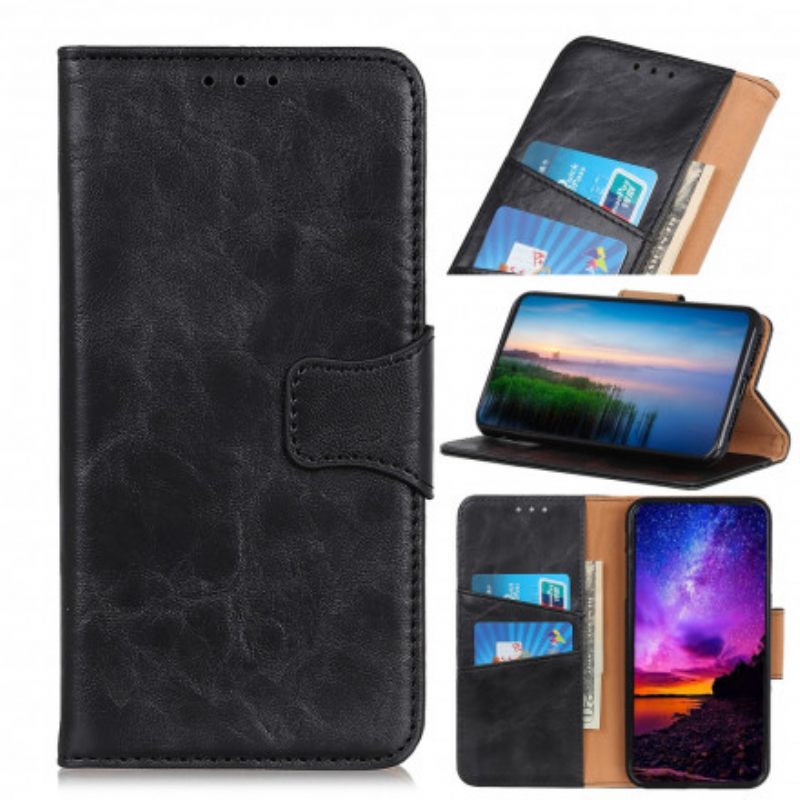 δερματινη θηκη Oppo Reno 6 5G Δερμάτινο Σπαστό Κούμπωμα