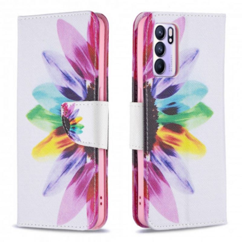 Κάλυμμα Oppo Reno 6 5G Ακουαρέλα Λουλούδι