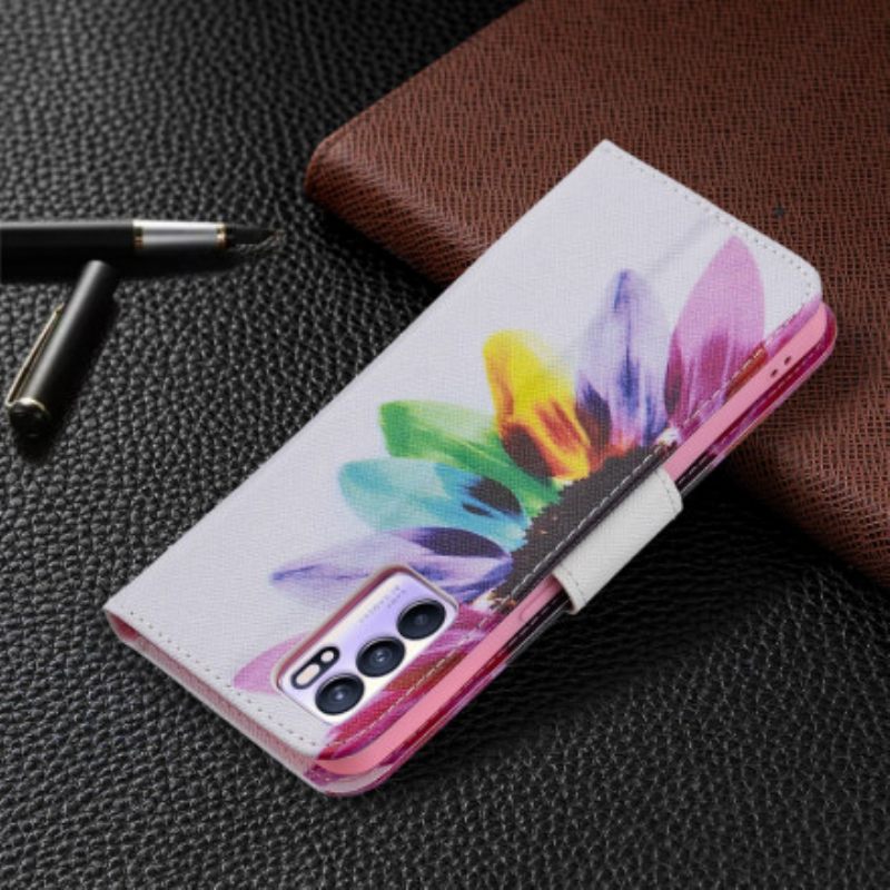 Κάλυμμα Oppo Reno 6 5G Ακουαρέλα Λουλούδι