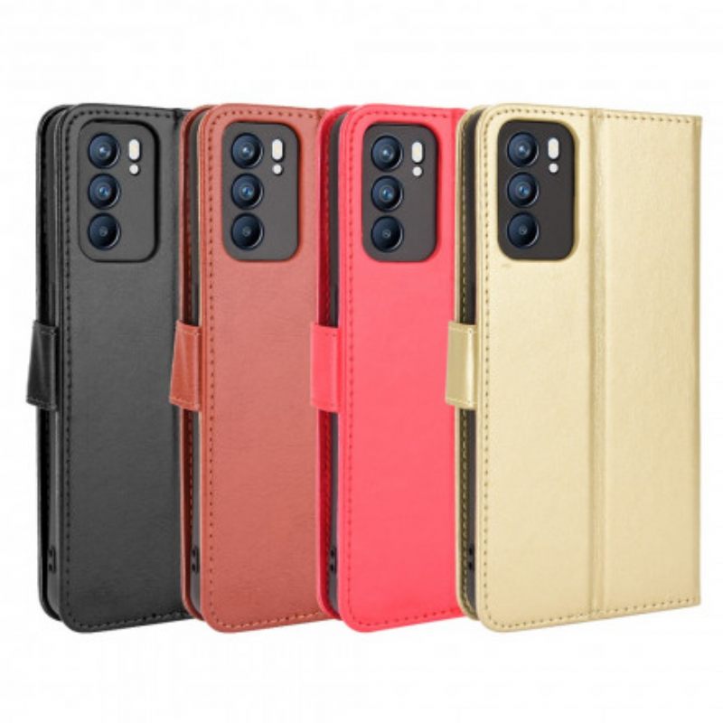 Κάλυμμα Oppo Reno 6 5G Λαμπερό Ψεύτικο Δέρμα