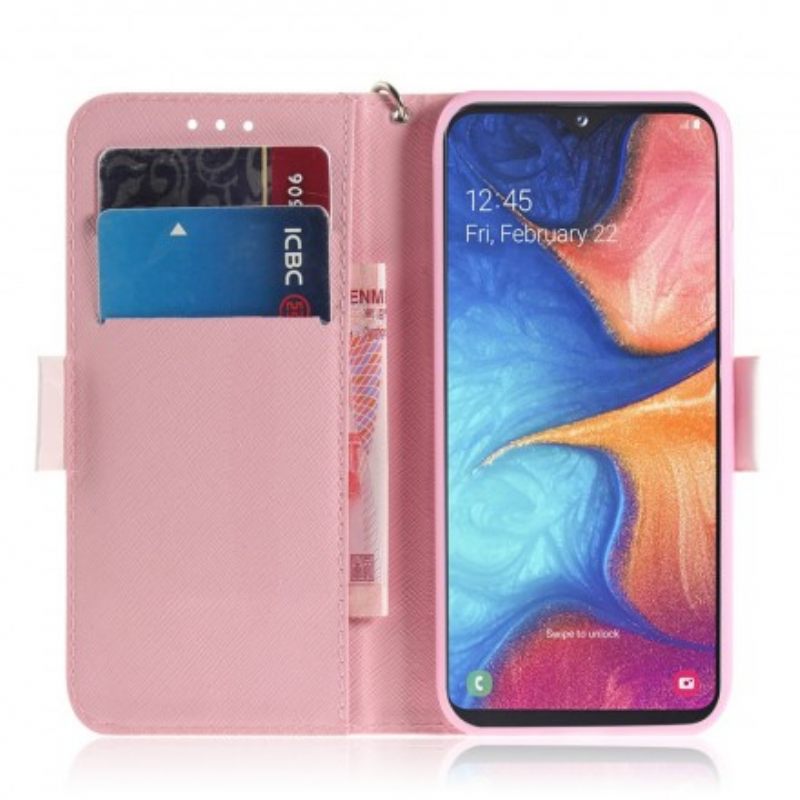 Κάλυμμα Samsung Galaxy A20e με κορδονι Panda Love With Lanyard