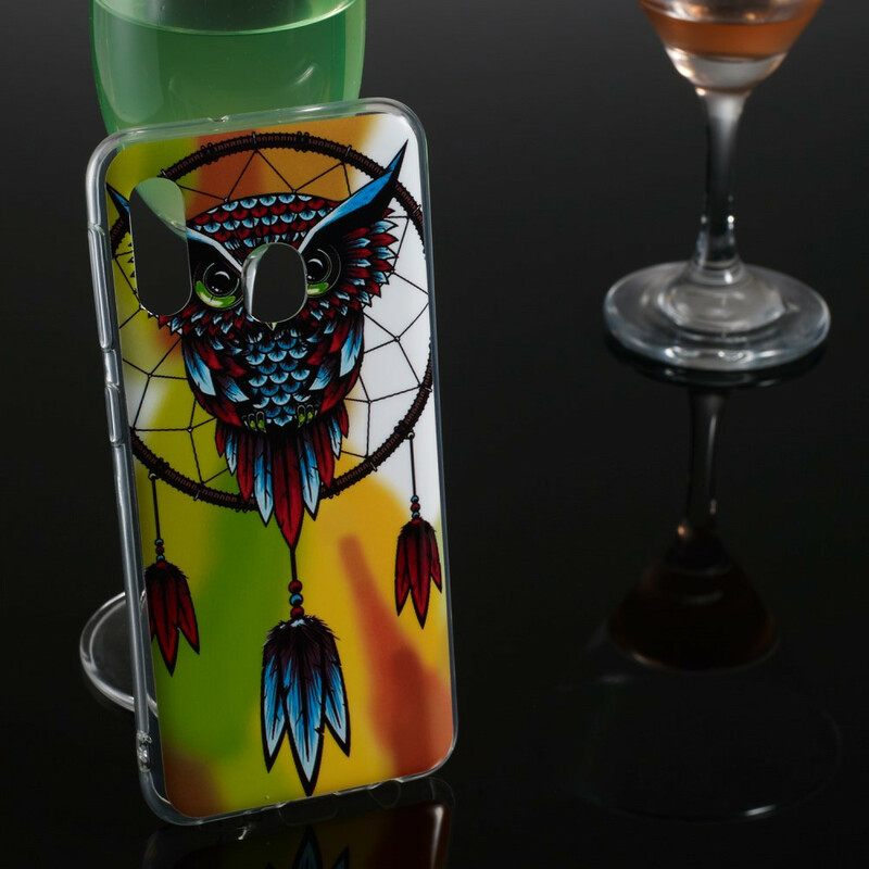 θηκη κινητου Samsung Galaxy A20e Fluorescent Dream Catcher Κουκουβάγιας