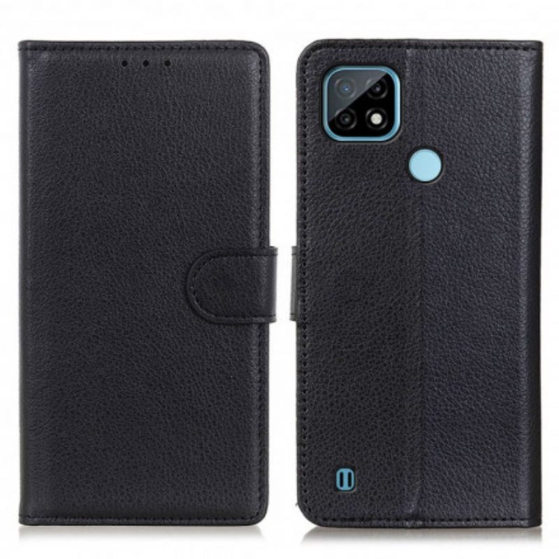 Κάλυμμα Realme C21 Παραδοσιακό Ψεύτικο Δέρμα
