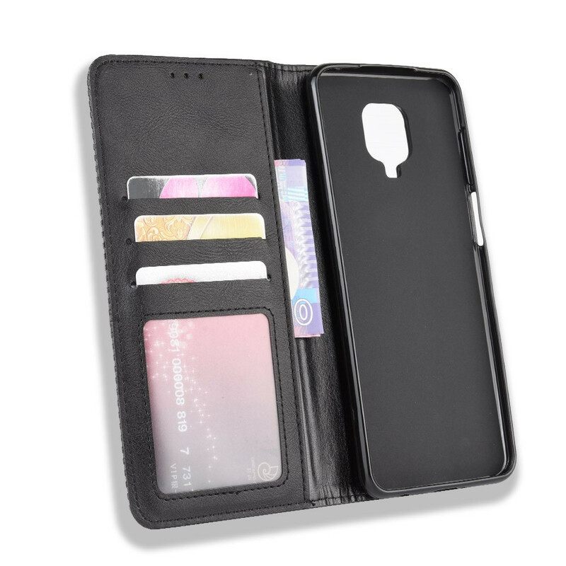 θηκη κινητου Xiaomi Redmi Note 9S / 9 Pro Θήκη Flip Στυλιζαρισμένο Vintage Δερμάτινο Εφέ