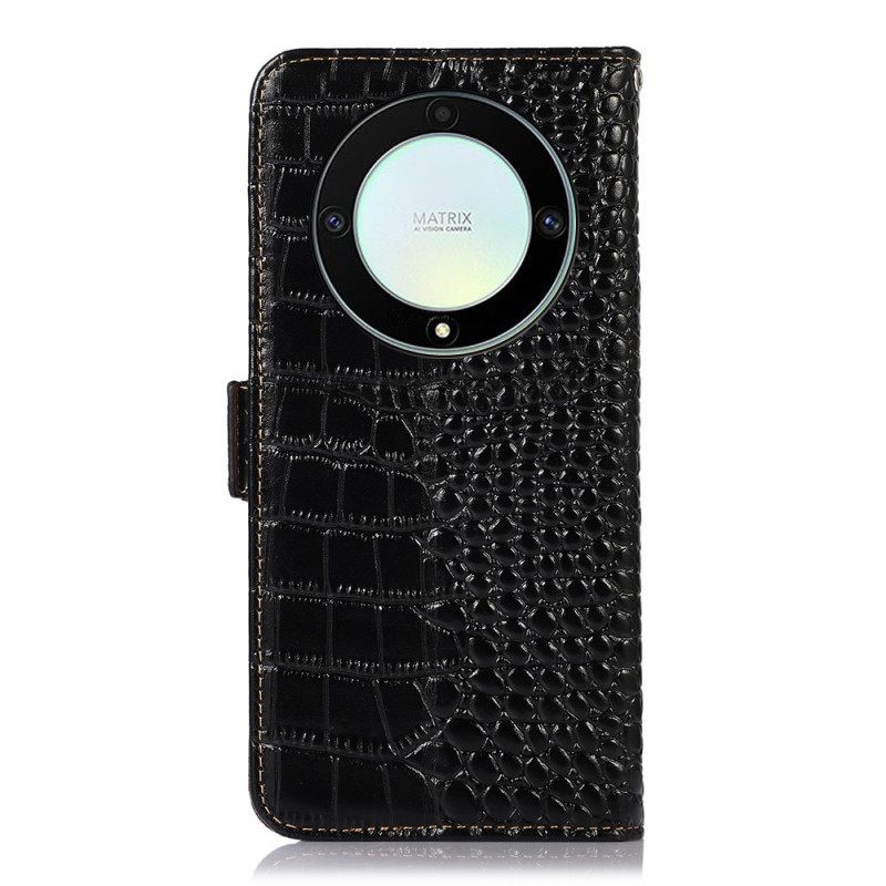 Κάλυμμα Honor Magic 5 Lite Rfid Σε Στυλ Κροκοδείλου