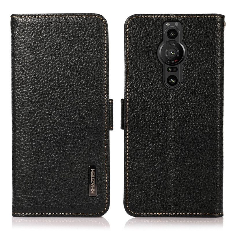 Κάλυμμα Sony Xperia Pro-I Δέρμα Λίτσι Khazneh Rfid