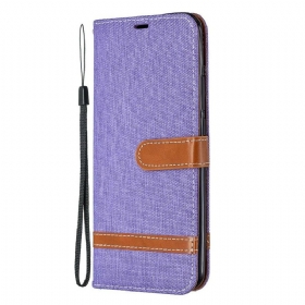 Κάλυμμα Xiaomi Redmi 9 με κορδονι Λουράκι Με Υφασμάτινο Και Δερμάτινο Εφέ