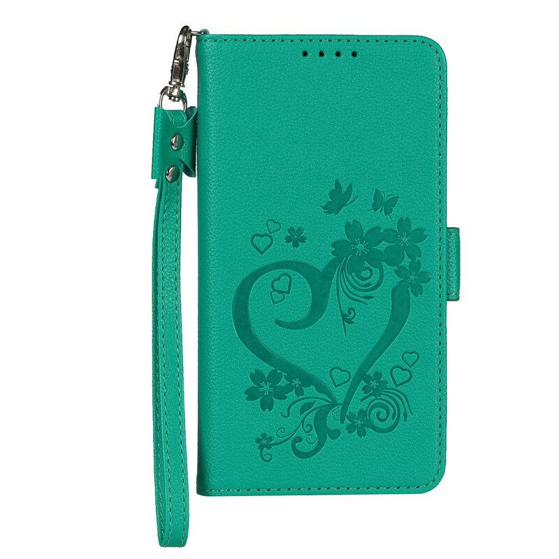Κάλυμμα iPhone 12 Mini με κορδονι Strappy Heart