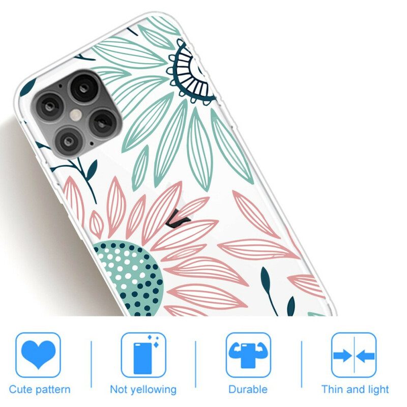 Θήκη iPhone 12 Mini Διαφανές Ένα Λουλούδι