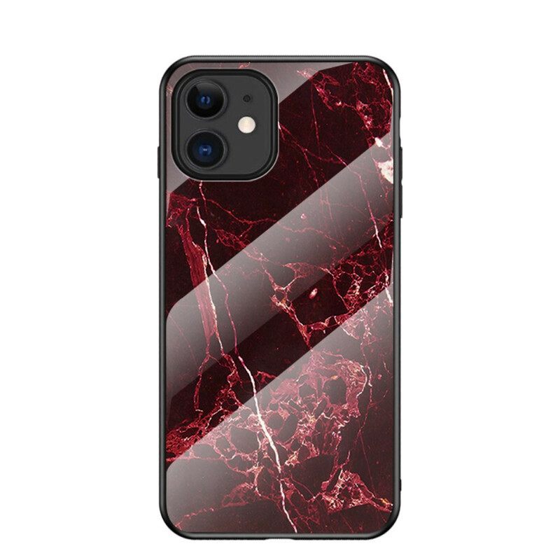 Θήκη iPhone 12 Mini Χρώματα Μαρμάρου Σκληρυμένο Γυαλί