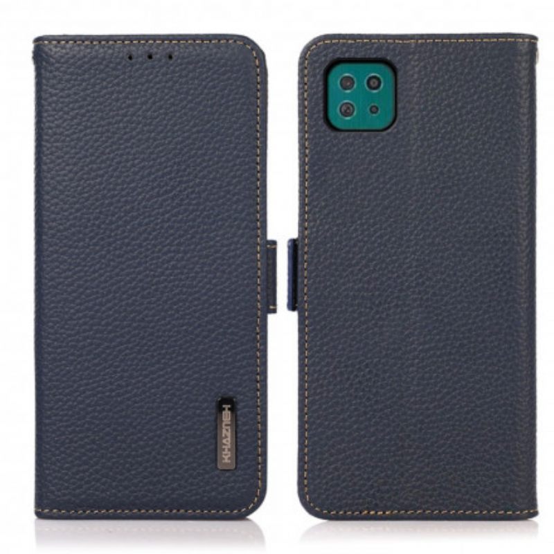 Κάλυμμα Samsung Galaxy A22 5G Δέρμα Λίτσι Khazneh Rfid