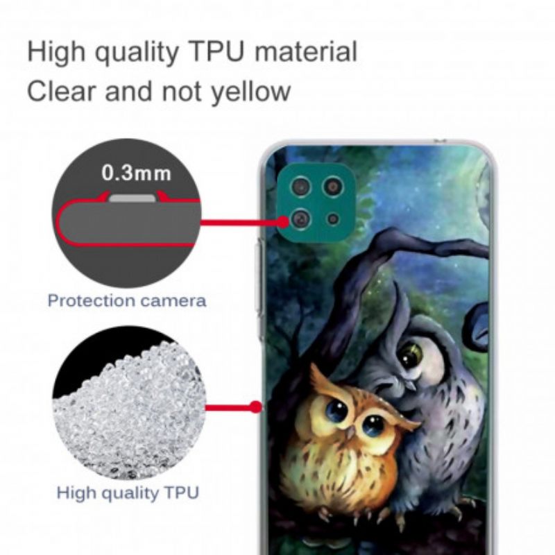 θηκη κινητου Samsung Galaxy A22 5G Ζωγραφική Κουκουβάγιες