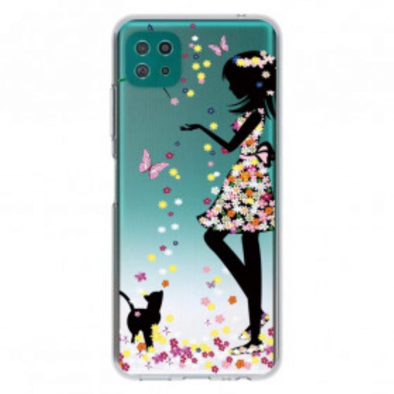 Θήκη Samsung Galaxy A22 5G Όμορφο Κεφάλι Λουλουδιών