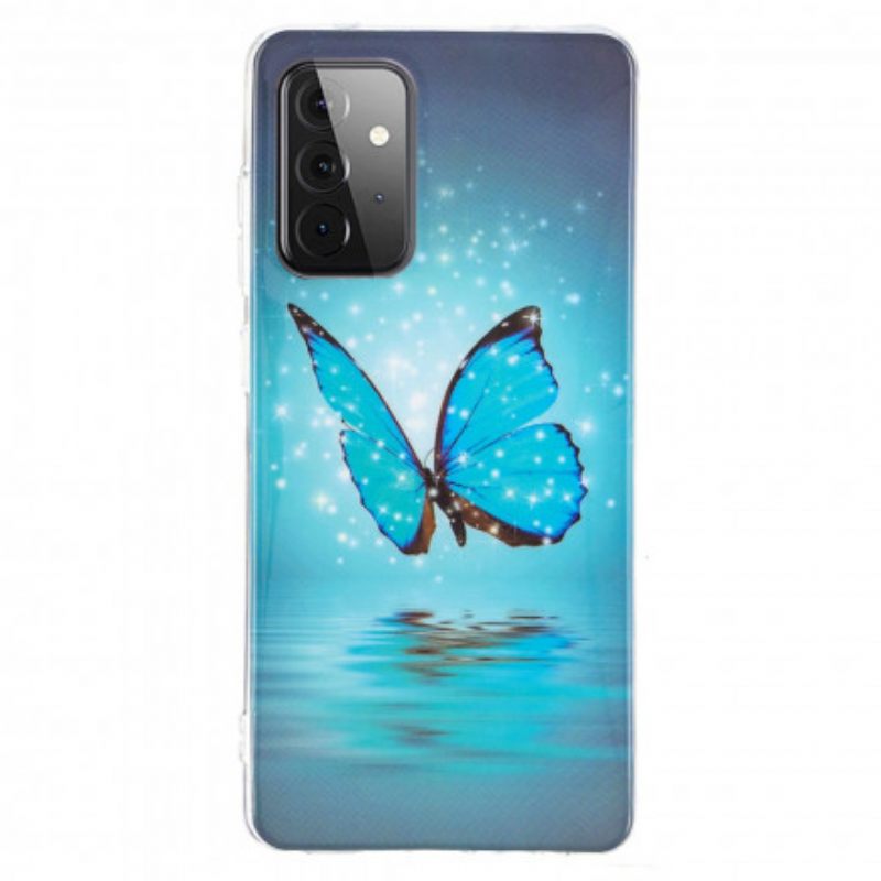 Θήκη Samsung Galaxy A72 4G / A72 5G Σειρά Fluorescent Butterflies