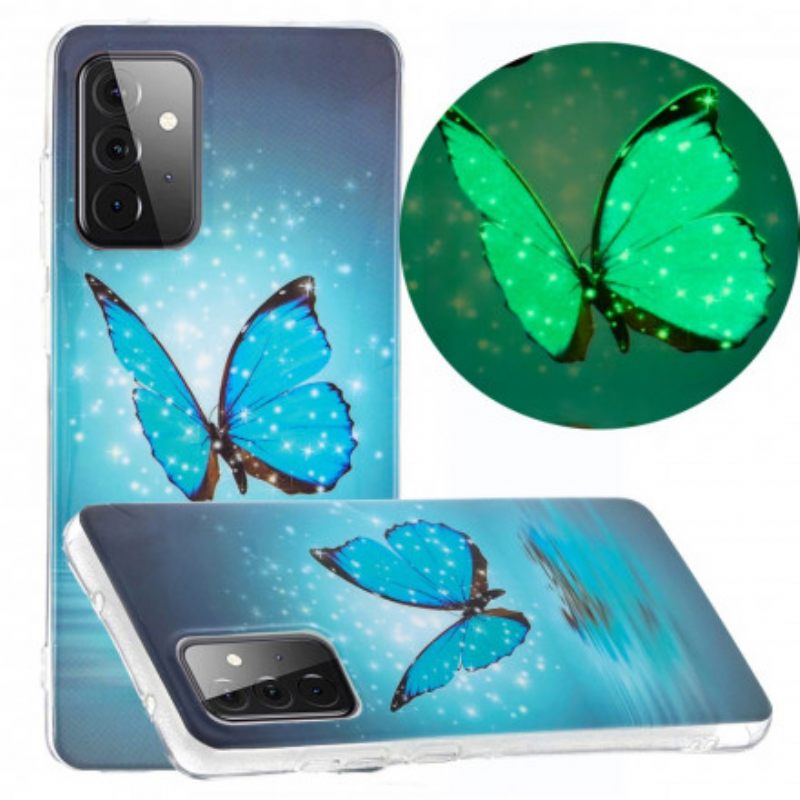 Θήκη Samsung Galaxy A72 4G / A72 5G Σειρά Fluorescent Butterflies