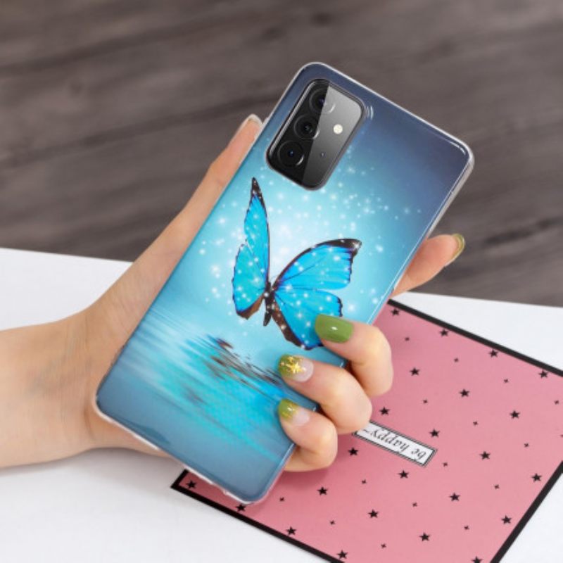 Θήκη Samsung Galaxy A72 4G / A72 5G Σειρά Fluorescent Butterflies