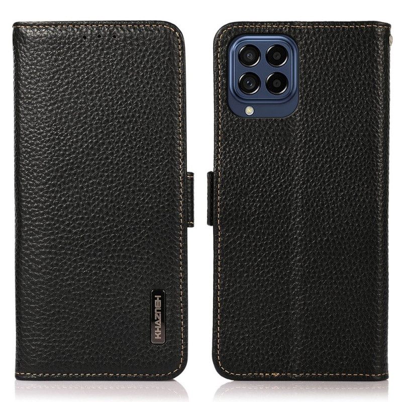 Κάλυμμα Samsung Galaxy M53 5G Δέρμα Λίτσι Khazneh Rfid