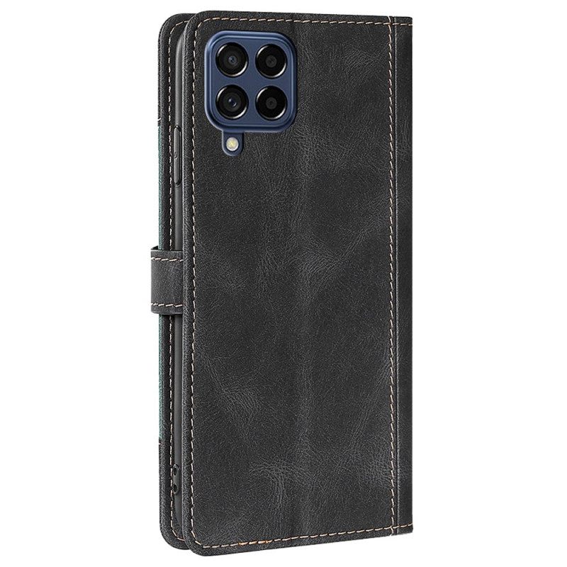 Κάλυμμα Samsung Galaxy M53 5G Faux Leather Bicolor Stylish