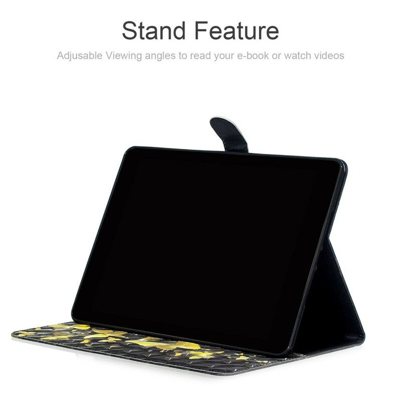 Κάλυμμα iPad 10.2" (2020) (2019) Κίτρινες Πεταλούδες