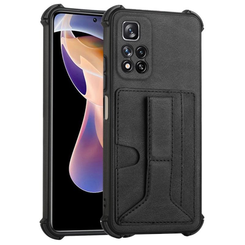 Θήκη Xiaomi Redmi Note 11 Pro Plus 5G Δερμάτινη Βάση Και Θήκη Για Κάρτες