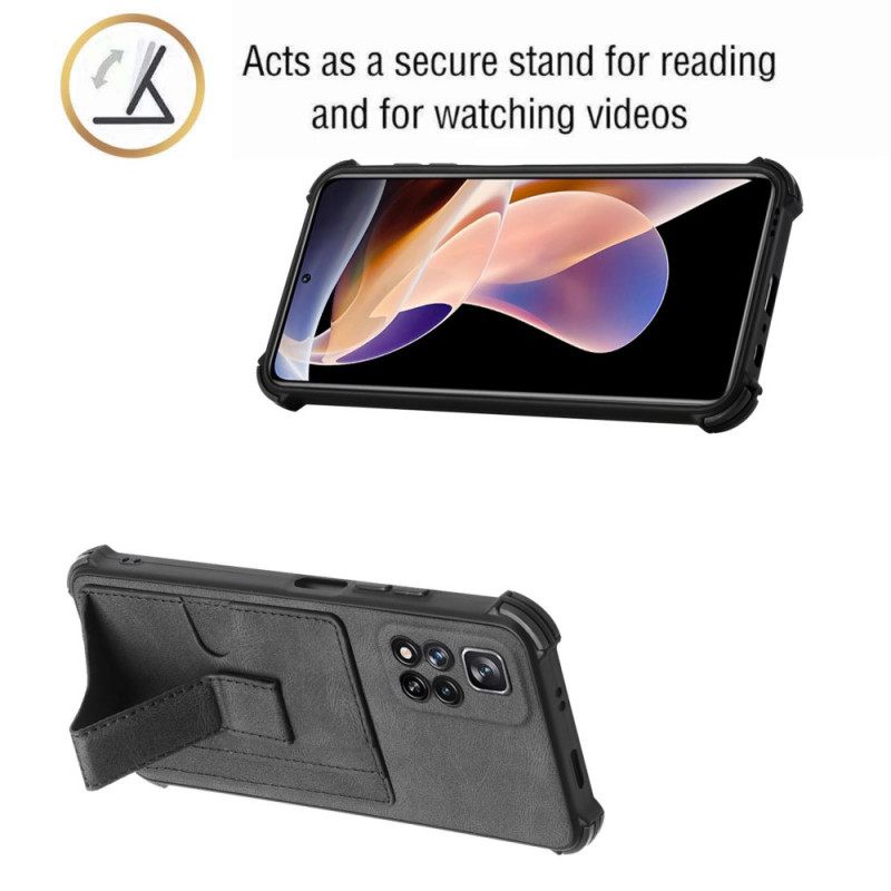 Θήκη Xiaomi Redmi Note 11 Pro Plus 5G Δερμάτινη Βάση Και Θήκη Για Κάρτες
