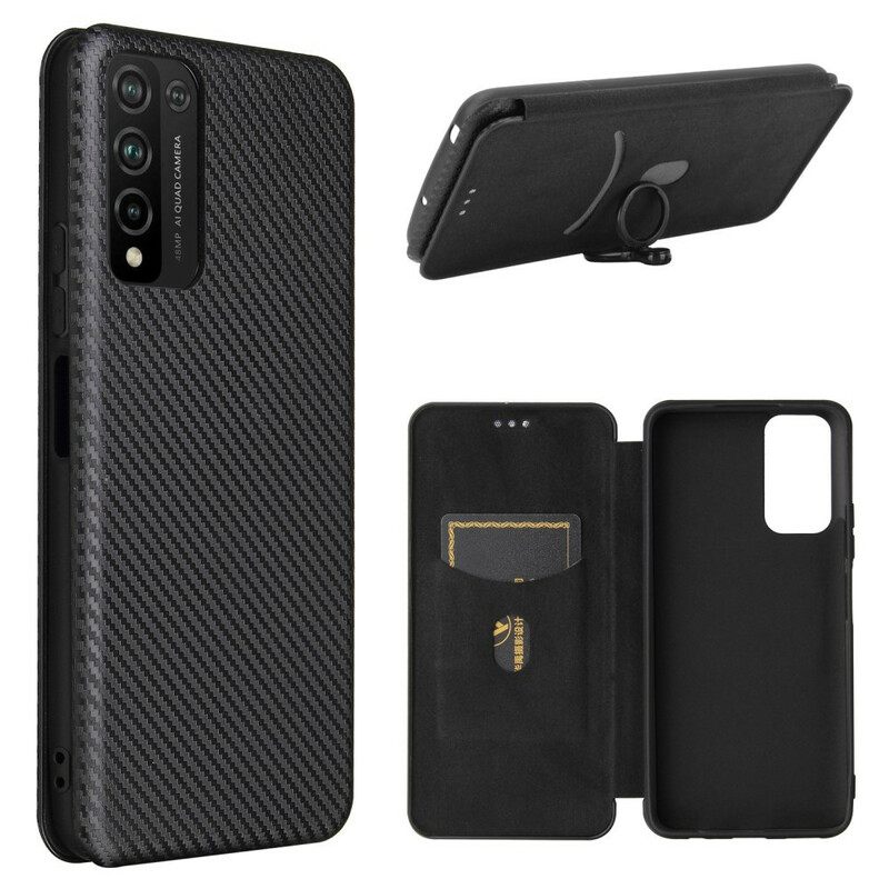 θηκη κινητου Honor 10X Lite Θήκη Flip Ινα Άνθρακα