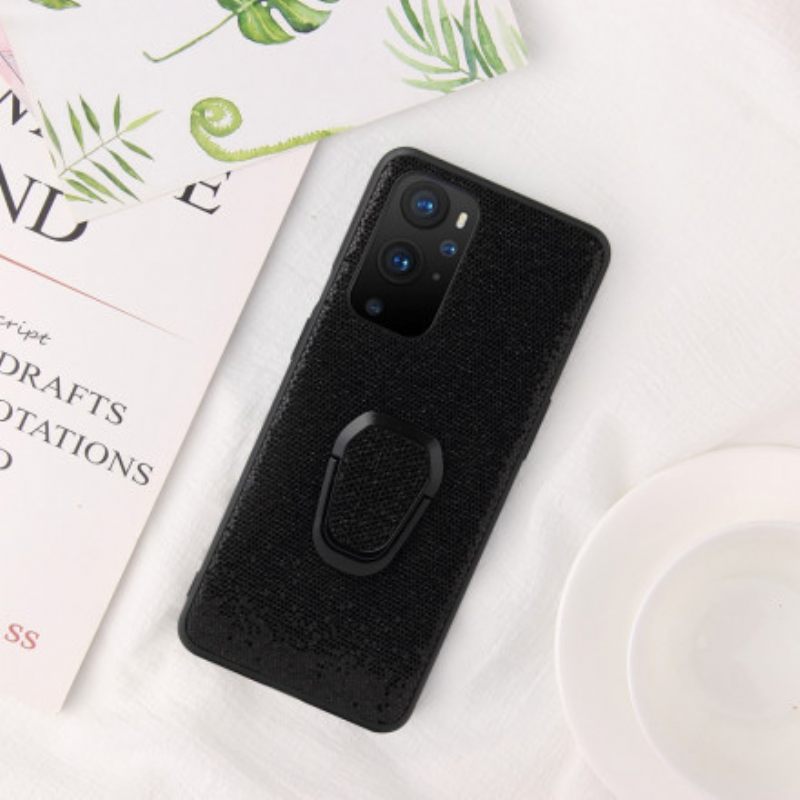 Θήκη OnePlus 9 Pro Black Glitter Ring-support