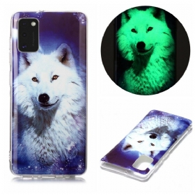 Θήκη Samsung Galaxy A41 Σειρά Fluorescent Wolf