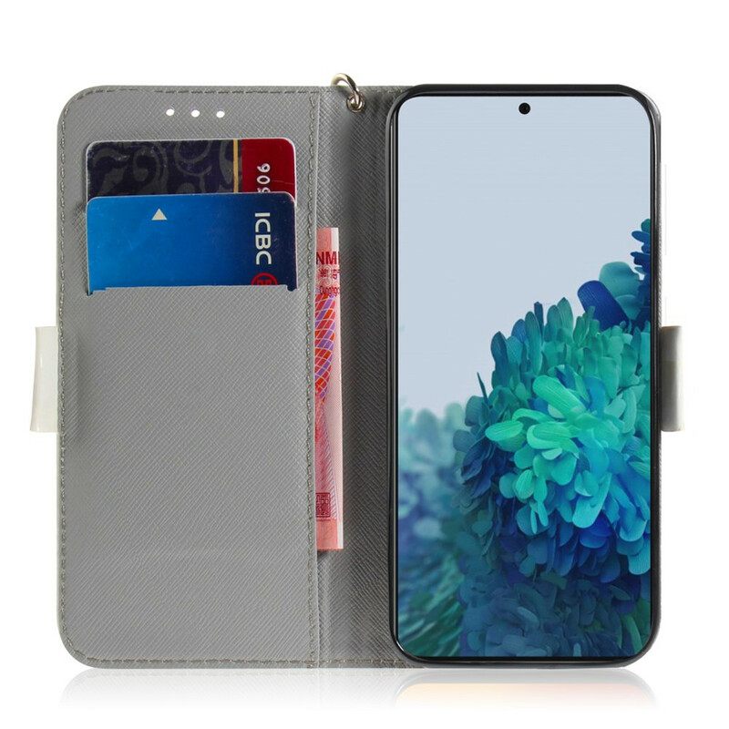 Κάλυμμα Samsung Galaxy S21 5G με κορδονι Ανθισμένο Κλαδί Με Λουράκι