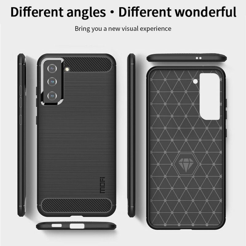 θηκη κινητου Samsung Galaxy S21 5G Mofi Brushed Carbon Fiber