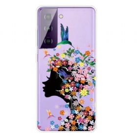 Θήκη Samsung Galaxy S21 5G Όμορφο Κεφάλι Λουλουδιών