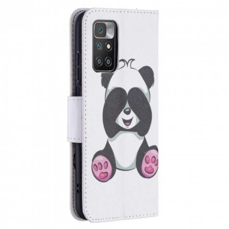 δερματινη θηκη Xiaomi Redmi 10 Panda Fun