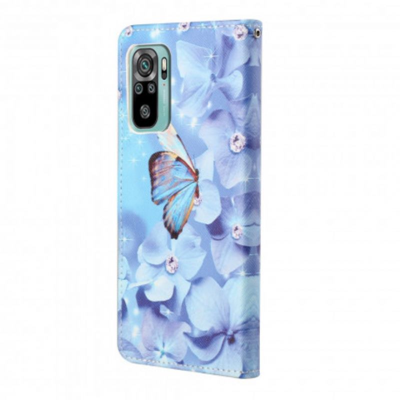 Κάλυμμα Xiaomi Redmi 10 με κορδονι Strappy Diamond Butterflies