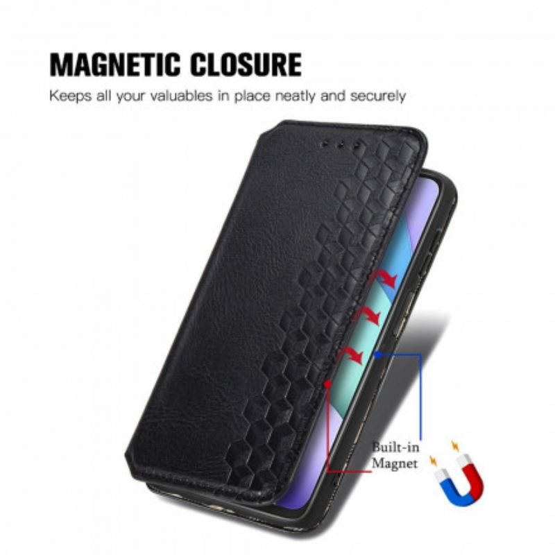 θηκη κινητου Xiaomi Redmi 10 Θήκη Flip Δερμάτινη Υφή Διαμαντιών