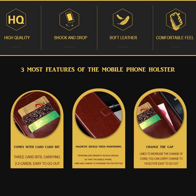 Κάλυμμα Honor Magic 4 Pro Δερμάτινο Στυλ Idewei