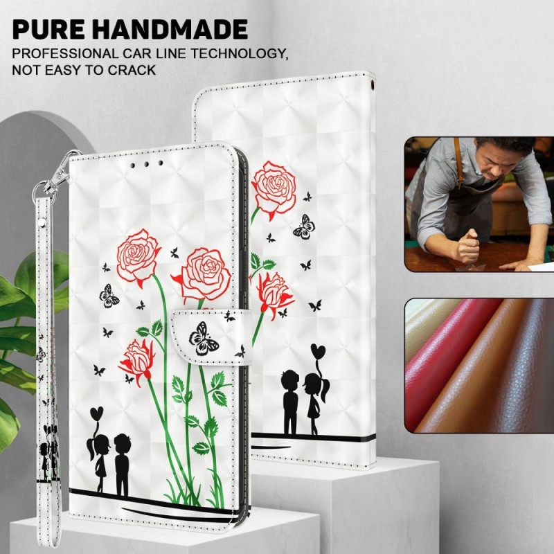 Κάλυμμα iPhone 14 με κορδονι Lanyard Love Dandelions