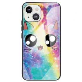 θηκη κινητου iPhone 14 Deco Cat Tempered Glass