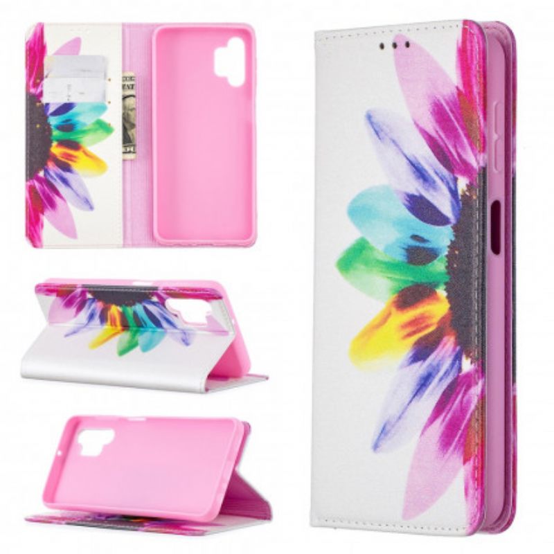 θηκη κινητου Samsung Galaxy A32 5G Θήκη Flip Ακουαρέλα Λουλούδι