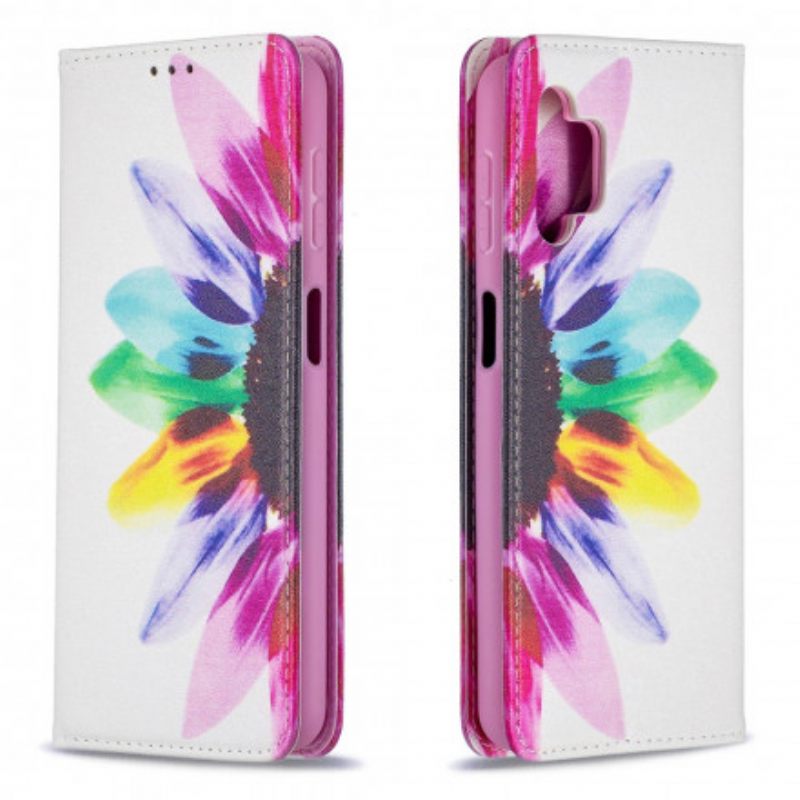 θηκη κινητου Samsung Galaxy A32 5G Θήκη Flip Ακουαρέλα Λουλούδι